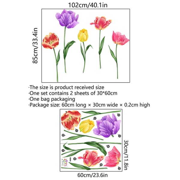 Väggdekaler Trädgård Blommor Väggkonst Dekaler Sovrum Vardagsrum Heminredning