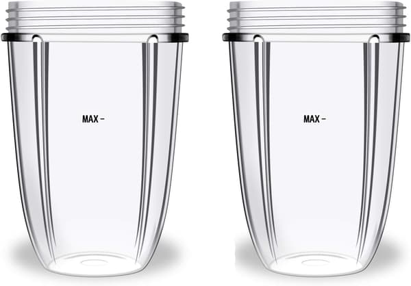 18oz Cup Replacement Compatible with Nutribullet 600W 900W Blender Parts 2 Pcs