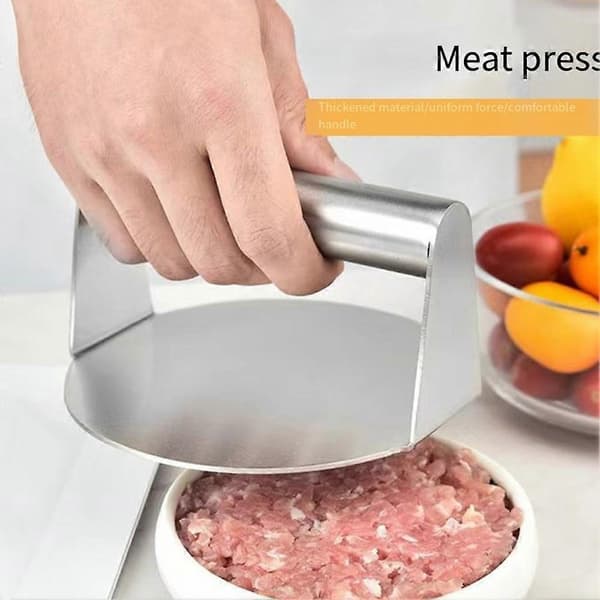 Stainless Steel Meat Press, Steak Press, Hamburger Press, Non-stick