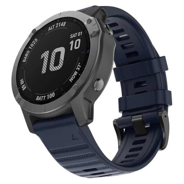 Urrem Udskiftning Blød Silikone 26mm Quick Release Urrem Kompatibel Garmin Fenix ​​6 / fenix6 Pro