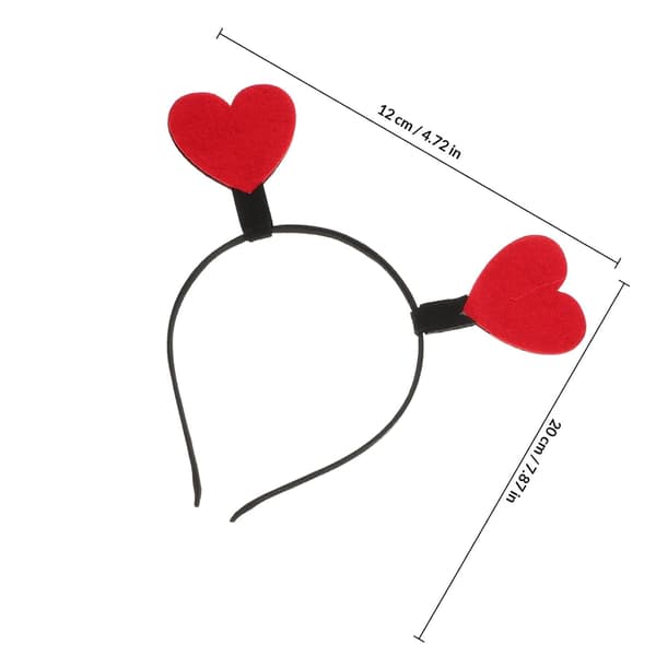 Amor Hjerte Hårbånd 2 stk. Sæt Pil og Dobbelt Design, Valentinsdag Hårpynt til Kvinder Romantisk Kostumefest