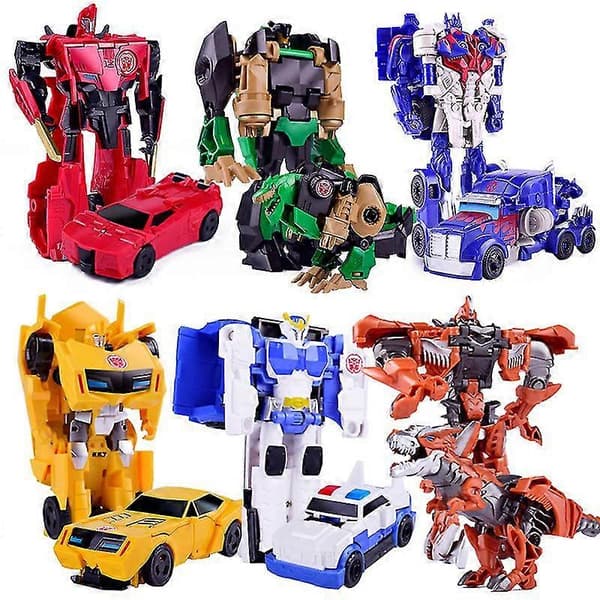 Transformerende Legetøjsbil Børn 12cm Transformationsrobot Kit Legetøj Modeller 2 I 1 Et Trin Model Deformeret Billegetøj Til Drenge Gave [db] 5 5