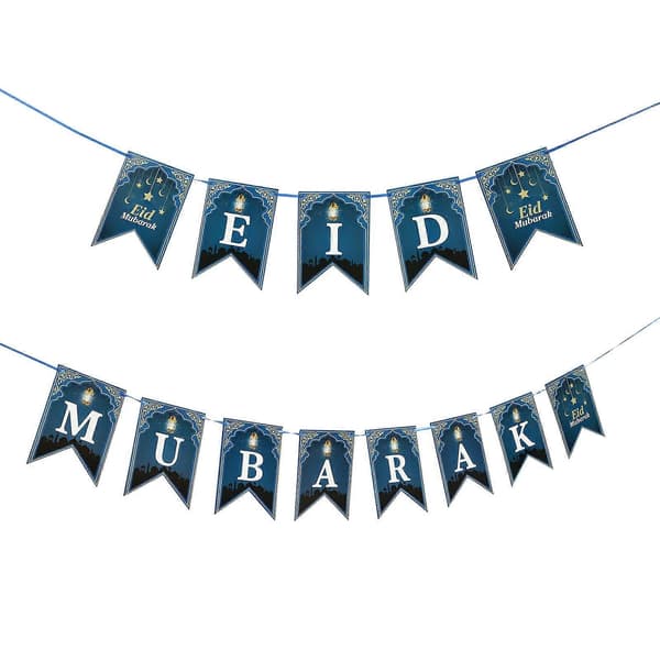 Eid Mubarak-banner Linbanner for hjemmedekorasjon 1 stk festtilbehør