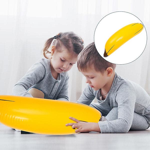 6 stk PVC oppblåsbar bananleketøy