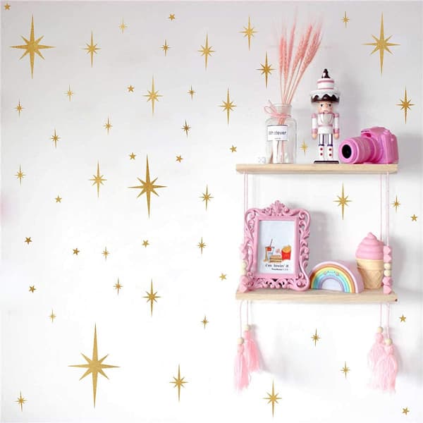 Retro Starburst Wall Decals Star Wall Stickers Decals Geometric Wall Decor Modern Nursery Decor Peel and Stick Stars