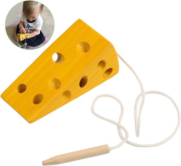 Montessori-puinen juustolelu, opettavainen lelu