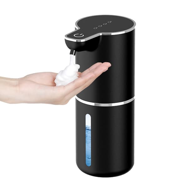 Automatisk sæbedispenser - Automatisk sæbedispenser sort - Berøringsfri sæbedispenser 4 niveauer justerbar elektrisk - Til køkken - badeværelse - hotel ...