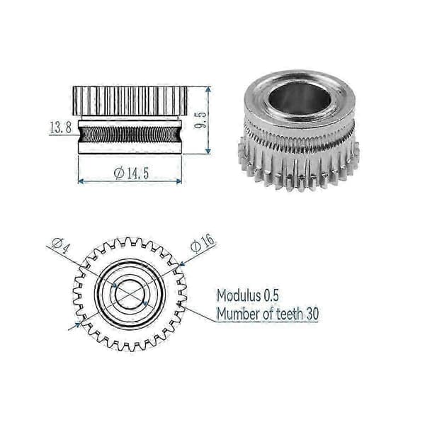 2 st. Extrudertillbehör i helt metall för K1, K1C och Max