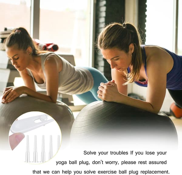 5-delt erstatningssett for yogaball-plugger, inkludert yogaball-plugg og pluggfjerner