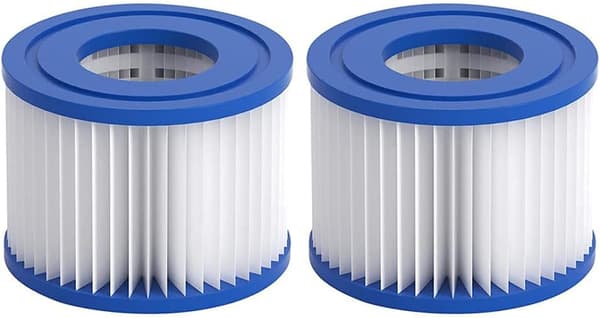 2 st spafilter för badtunna, poolfilter, återanvändbar för bestway VII och intex typ D filterpoolfilter