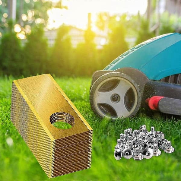 30 stk. Udskiftningsblade i rustfrit stål til Honda Miimo robotplæneklippere, 39,2x17,5mm (FMY) Sølv Sølv Silver Silver