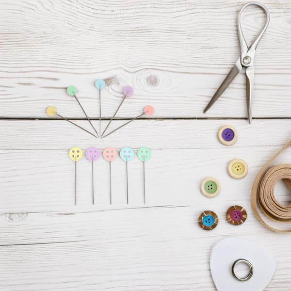 400 Pieces Straight Quilting Pins for Fabric Sewing with Flat Head, Patchwork Tailor Positioning Pins