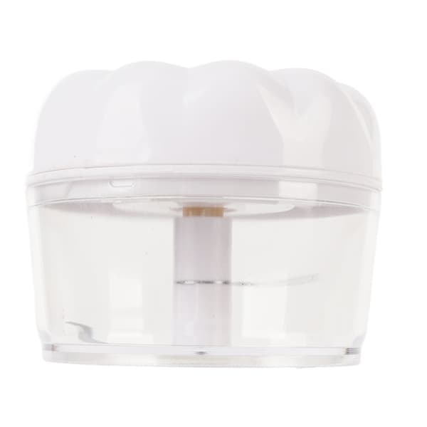 Manual Garlic Chopper, White, Mini Safe Transparent Garlic Press with Drawstring, Multifunctional Kitchen Tool