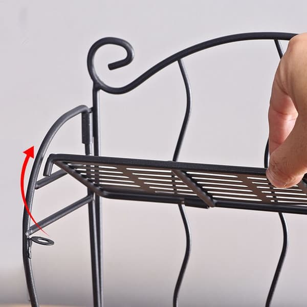 Two-layer desktop storage shelf vertical pattern desk shelf simple bookshelf free perforated iron bookshelf