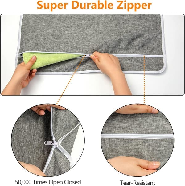 XL Hanging Laundry Hamper 84x56cm Tear-Resistant Door Hook Space-Saving Grey for Bathroom [Ho]