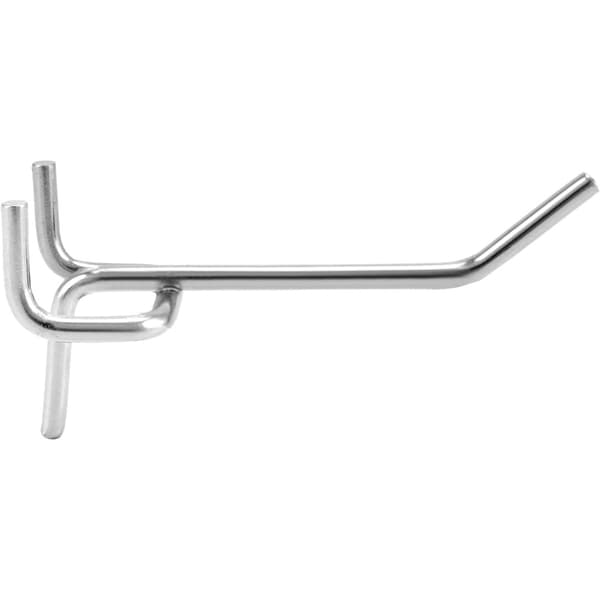 {hw} 15 Pcs Pegboard Hooks with 2.5 Holes, 5 cm Long and 3.2 mm Thick, Tool Hooks for Retail Display