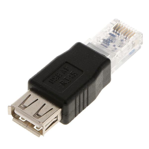 RJ45 Male to USB A Female Adapter Socket LAN Network Ethernet Router Connector