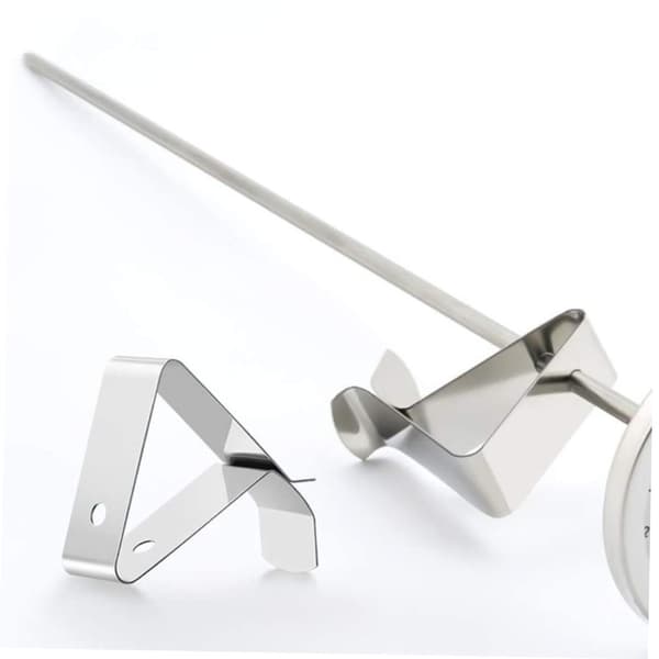 6pcs Thermometer Probe Clips Adjustable Stainless Steel Clamp Holders Coffee Cup Clip