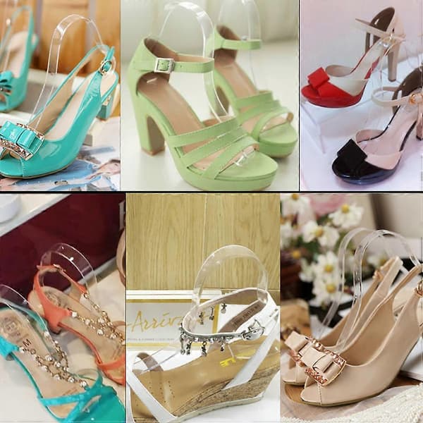 10pcs Shoe Display Stand Sandals Shoe Support Stand Acrylic Shoe Support Holder