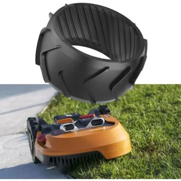 Velegnet til Worx robotplæneklipper forhjul, sort gummihjulafdækning, M500, M700, S300, M1000, M700 Plus