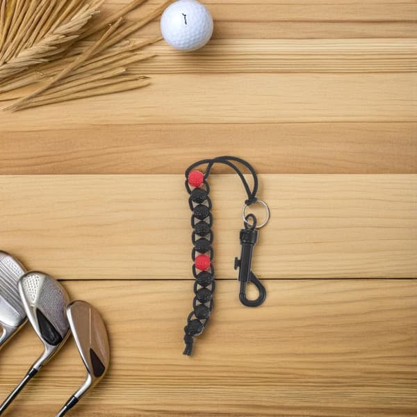3 st golfslagpärlor räknarklämmor med röda gröna svarta pärlor golfresultathållare