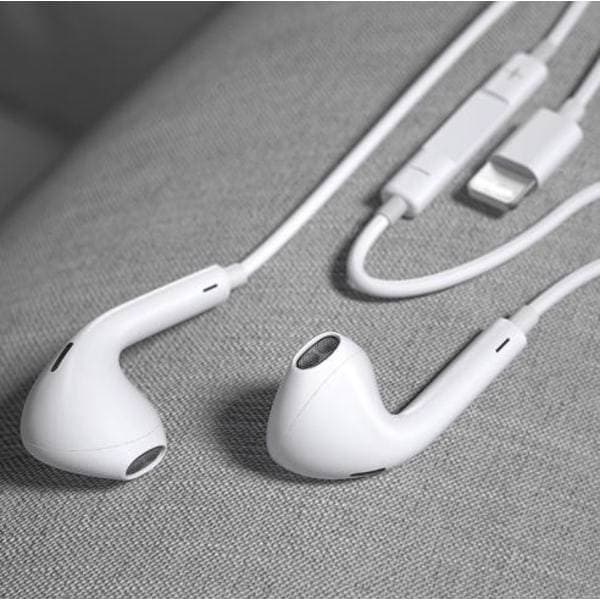 iPhone-kompatible Lightning in-ear hodetelefoner for iPhone 7/7 Plus/8/8 Plus/X/XS/XS Max/XR/11/11 Pro/11 Pro Max - Hvit