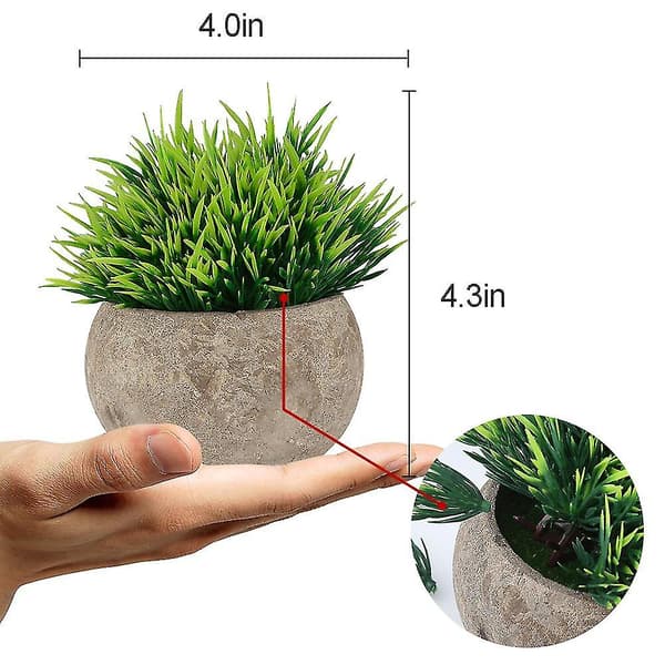 Kunstig plante for baderom/hjemmedekorasjon, liten kunstig