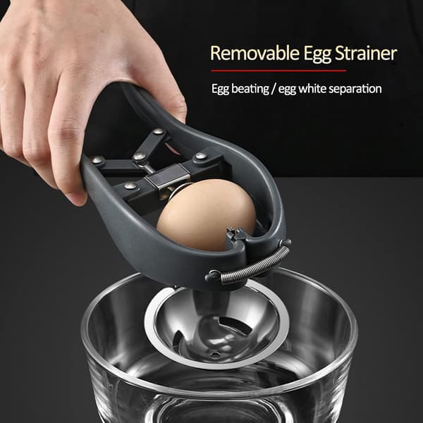 Stainless Steel Egg Cracker, Egg Separator, Easy Egg Shell Cutter, Egg Cracker for Raw Egg White, Separator Tool, Handheld