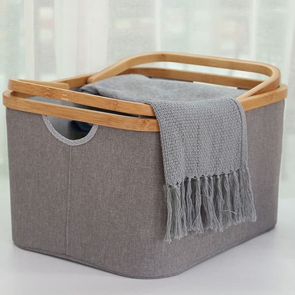 Laundry Basket with Handles, Waterproof Collapsible Hamper with Lid Large for Dirty Clothes/Toys