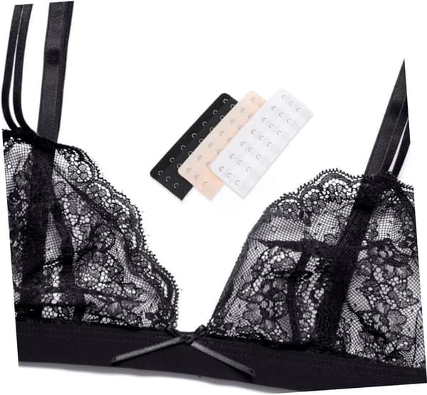 6 stk. forlængerstropper, forlængerspænder, stropper til kvinders undertøj, body og shapewear