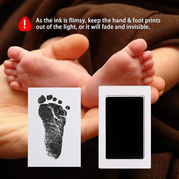 Baby Hand- och Fotavtryck Bläckdyna Set Husdjur Tassavtryck Bläckdyna Set 2-pack Medium Storlek