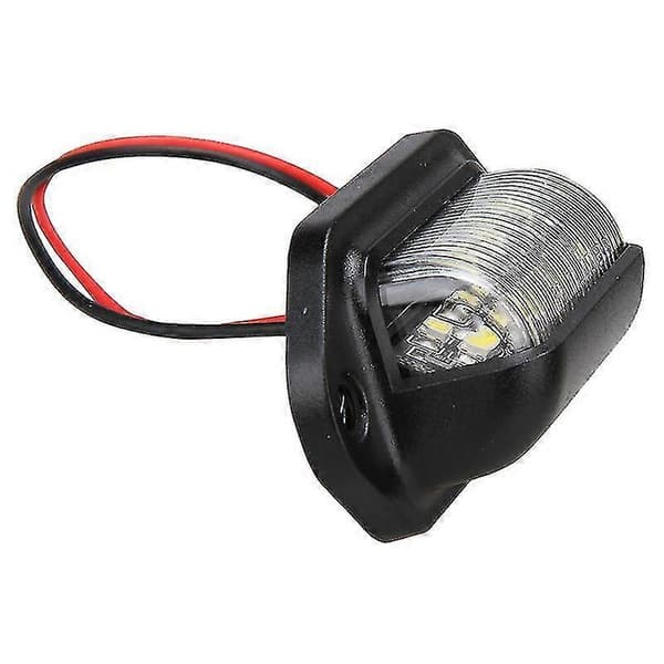 2x 12v LED nummerpladelys til bådtrailer autocamper lastbil 6000-6500k hvid