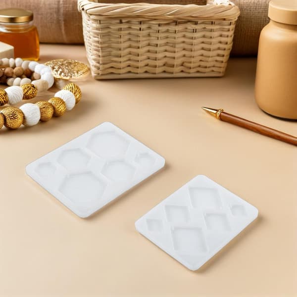 3 Pcs Silicone Molds for Jewelry Making Geometric Hexagon