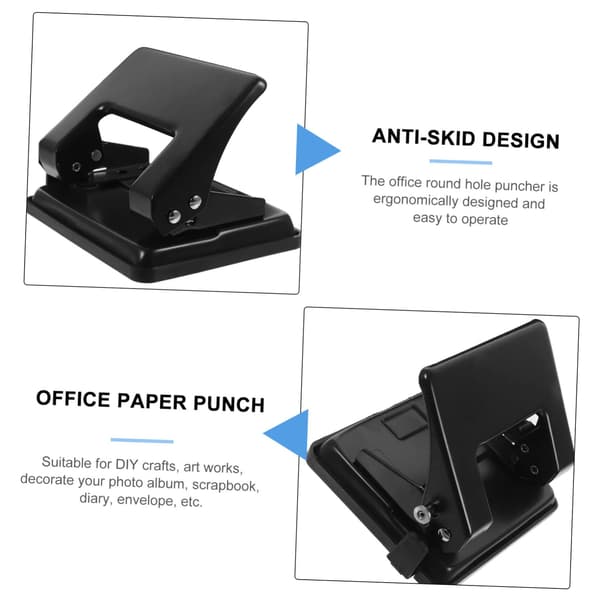 Handheld Punch Loose Leaf Punch Office Punch Set Punch Die Punching Label Punch 2-Hole Punch Registration Student Iron