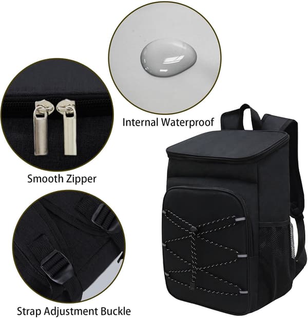 Small Camping Cooler Backpack Insulated Lunch Backpack, Leakproof Travel Cooler Bag, Large Capacity Thermal Bag