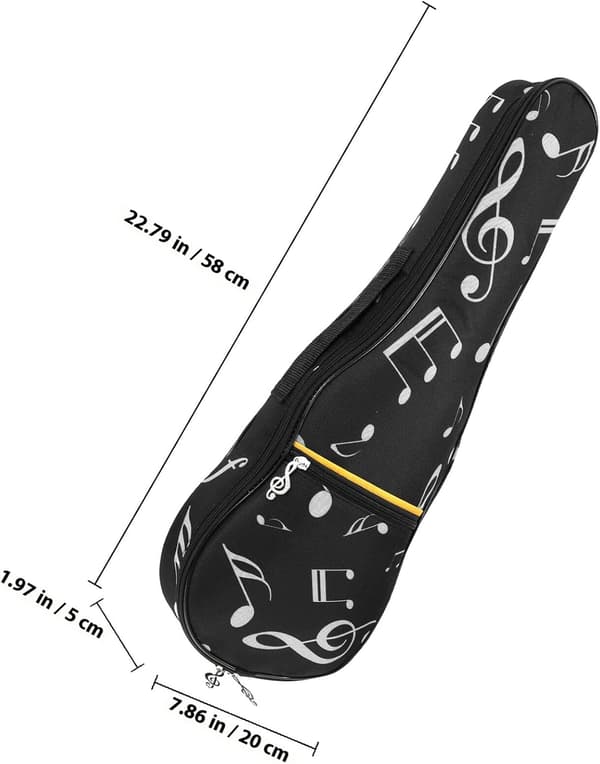 Ukulele Portable Bag Storage Case Holder with Shoulder Straps and Handle, Oxford Cloth Material
