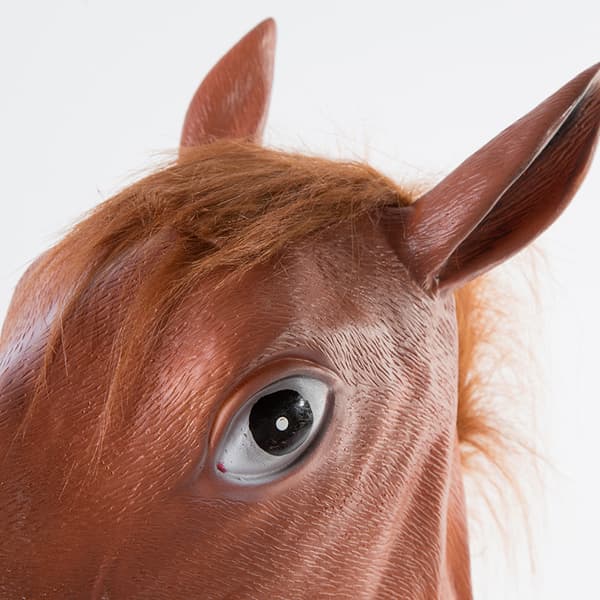 Hestemaske Realistisk Dyr Full Hode Lateksmaske, Halloween Karneval