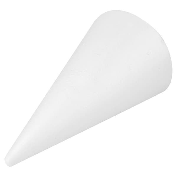Håndlaget hvit solid kjegle for barn DIY-håndverk kjegletilbehør hjemmedekorasjon til jul (34,5x19,5 cm)