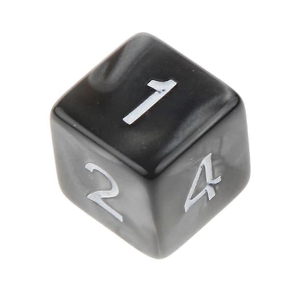 20-pak Sekssidede Terninger D6 til Spil D&D RPG Party Spil Sort og Hvid (FMY)