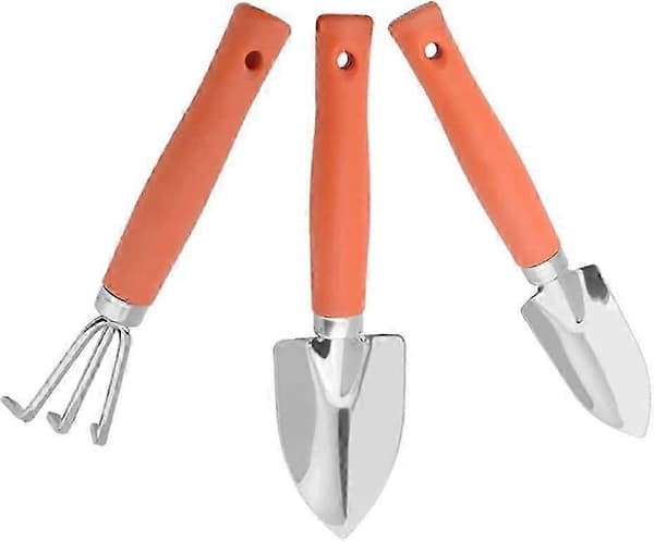 3-piece mini garden set, mini garden tools, plant tool set, with handle