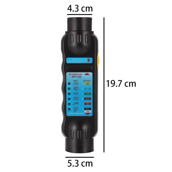7-pins tilhengertester 12V campingvognlinjesignaltester Plugg- og kontaktkoblingsinspeksjon