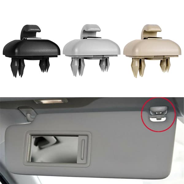 2pcs Car Sun Visor Clip, Fine Workmanship, High Reliability, Sun Visor Clip Holder - Grey Grey