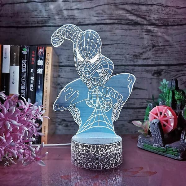 Spiderman 3D Night Light Marvel Action Figure Spider Man Night Light (FMY)