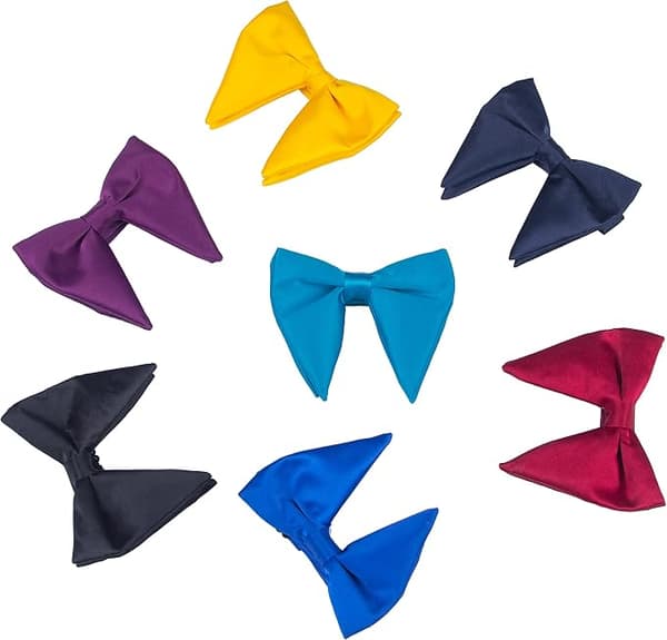 (Rød) Oversized silke satin slips til mænd ensfarvet