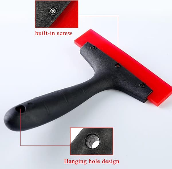 Small Rubber Squeegee, Window Squeegee with Handle, Silicone Window Squeegee, Flexible Rubber Squeegee, Small Shower Squeegees 4 pcs
