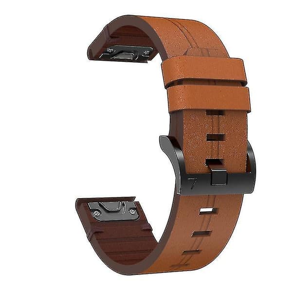 22 mm læder armbåndsur med stålspænde til Garmin Epix Gen 2 brun Brown
