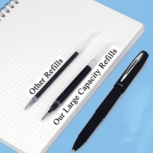 Sorte blæk Rollerball penne Fine 0,5 mm Kuglespids (5-pak)