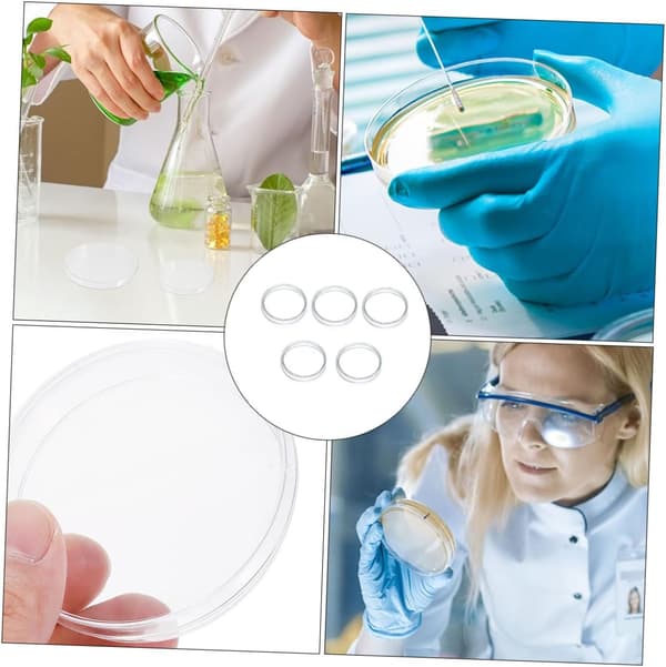 Glass Petri Dishes, High Borosilicate Glass Material, 5 Pcs with Reliable and Practical Design