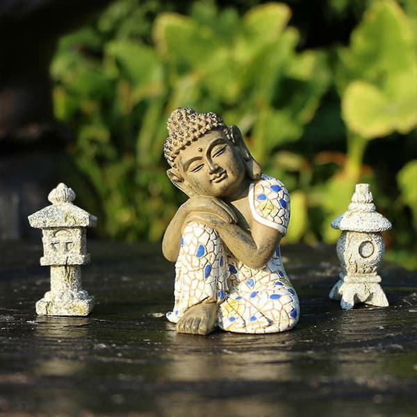 Sovende Buddha Hagepynt Hagepynt Statue Hagepynt-MXBC