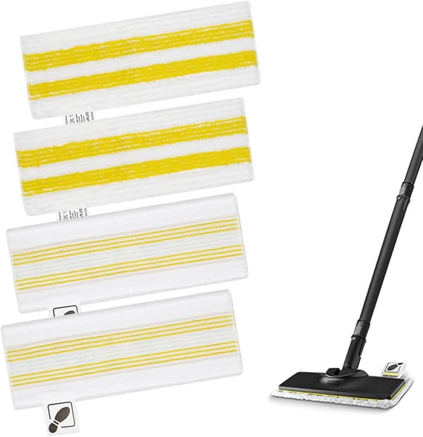 4-pack påfyllningar för Kärcher EasyFix ångmoppdynor, påfyllningssats, för Kärcher EasyFix SC 2, SC 3, SC 4, SC 5 mikrofiberduk (4 dukar)